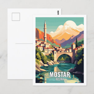 Carte Postale Mostar Bosnie célèbres lieux de voyage