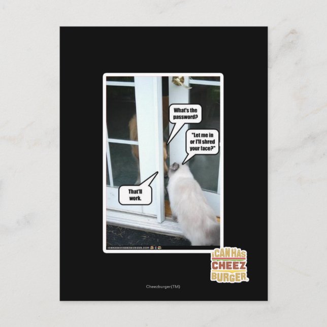 Carte Postale Mot de passe (Devant)