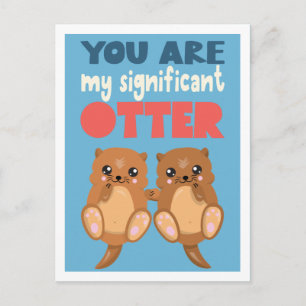 Carte Postale Mot pun amusant Tu es ma loutre significative roma
