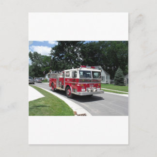 Carte Postale moteur d'incendie