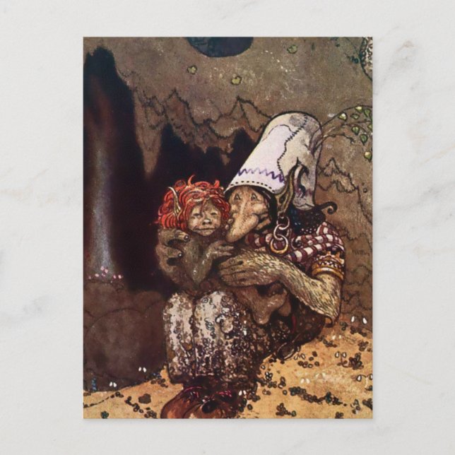 Carte Postale "Mother Love" de John Bauer (Devant)