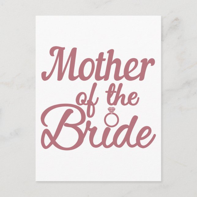 Carte Postale Mother Of The Bride Wedding Family Matching (Devant)