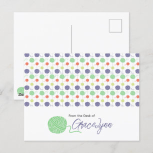 Carte Postale Motif à cordes à billes de fils tropicaux
