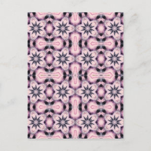 Carte Postale motif à fleurs roses
