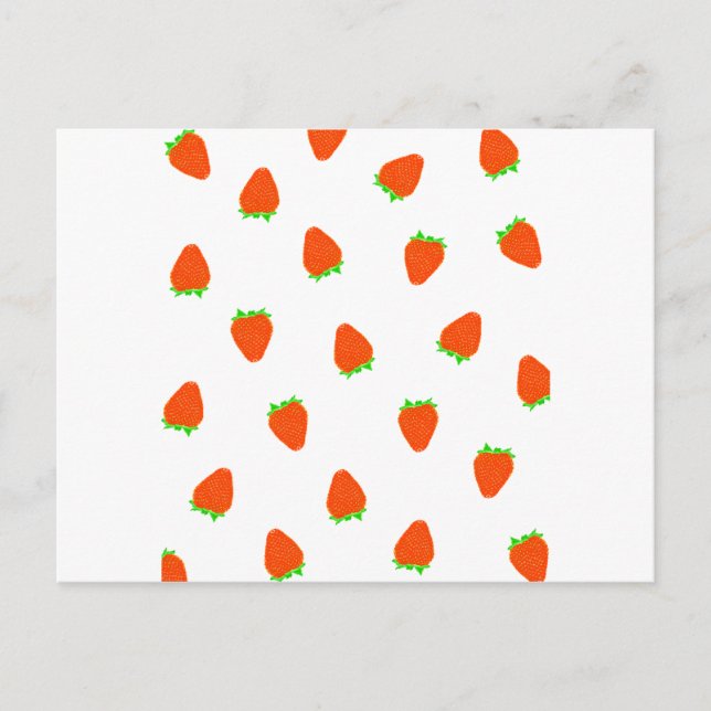 Carte Postale motif à fraise (Devant)