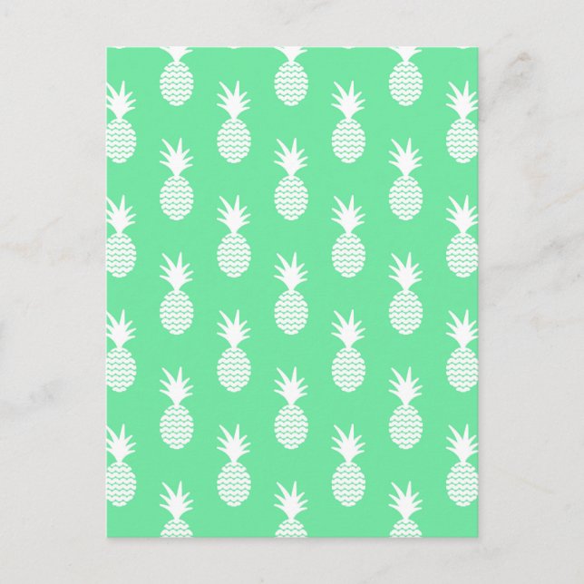 Carte Postale Motif à la menthe d'ananas 2 (Devant)