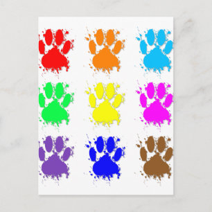Carte Postale Motif à mâchoires pour chien d'encre
