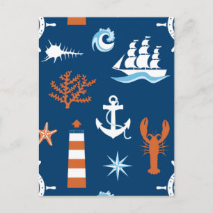 Carte Postale Motif à thème marin