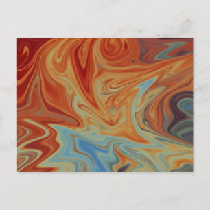Carte Postale Motif abstrait fluide