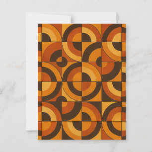 Carte Postale Motif Abstrait Géométrique Moderne du Milieu du Si