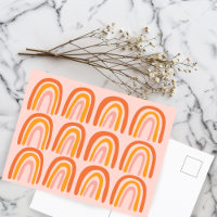 Motif arc-en-ciel rose orange doux