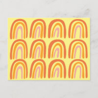 Motif Arc-en-ciel Rose Orange Jaune Sucré
