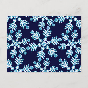 Carte Postale Motif Art déco Snowflake