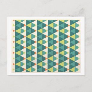 Carte Postale Motif Art Déco vintage en vert