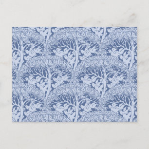 Carte postale Motif Art Nouveau Oiseaux et Arbres