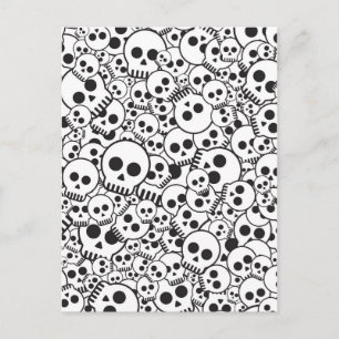 Carte Postale Motif avec crâne