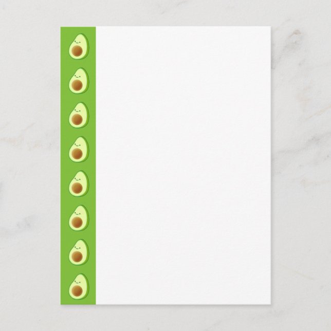 Carte Postale Motif Avocado personnalisé (Devant)