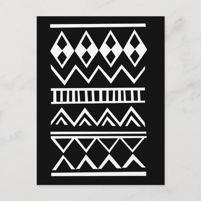 Carte Postale Motif Aztec (Devant)