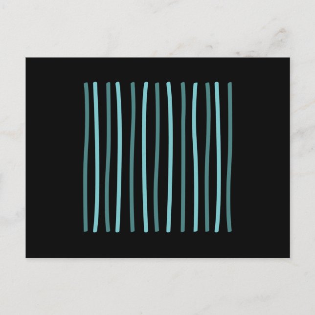 Carte Postale Motif Blue Green Stripes (Devant)