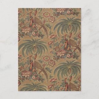 Carte Postale Motif botanique de palmier à oiseaux exotiques ver