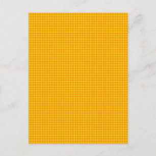 Carte Postale Motif Carreaux Tangerine