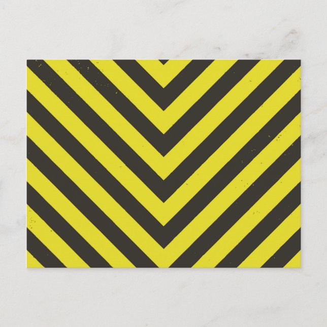 Carte Postale Motif Chevron noir et jaune (Devant)