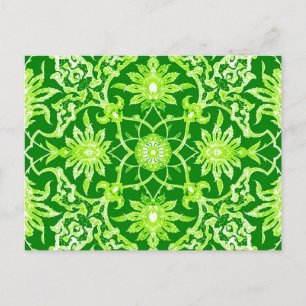 Carte Postale Motif chinois Art Nouveau - Emerald Green