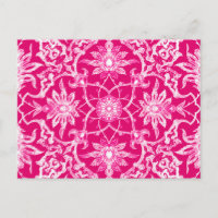 Motif chinois Art nouveau - Fuschia rose