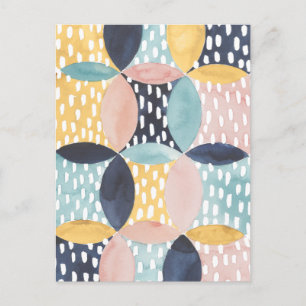 Carte Postale Motif circulaire Abstrait