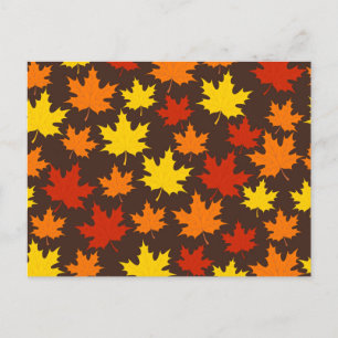 Carte Postale Motif coloré de l'automne