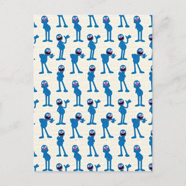 Carte Postale Motif Cute Grover (Devant)