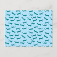 Motif Dachshund en combinaison bleue