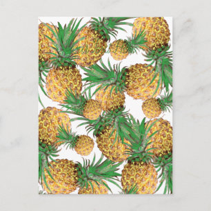 Carte Postale Motif d'ananas tropical délicieux