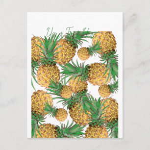 Carte Postale Motif d'ananas tropical délicieux
