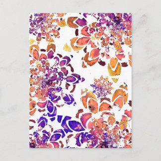 Carte Postale Motif d'aquarelle Abstrait Mandala