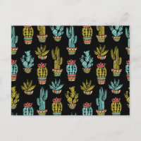 Motif Dark Grunge Cactus