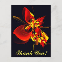 Motif d'art abstrait moderne floral rouge jaune #1