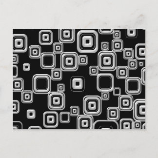 Carte Postale Motif d'art noir et blanc