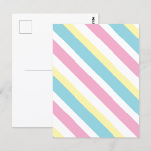 Carte Postale Motif de bandes de couleurs cool
