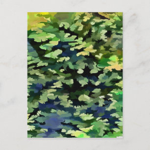 Carte Postale Motif de camouflage vert et bleu