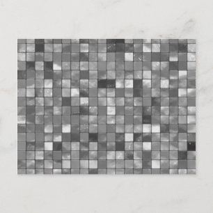 Carte Postale Motif de carreaux noir et blanc variable
