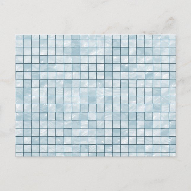 Carte Postale Motif de carrelage Pastel Aqua (Devant)