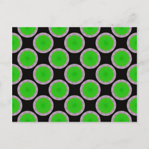 Carte Postale motif de cercle vert