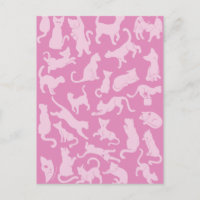 Motif de chat rose