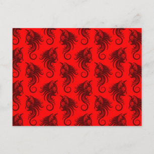Carte Postale Motif de chat rouge torse