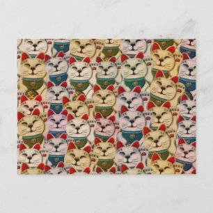 Carte Postale Motif de chats Maneki-neko