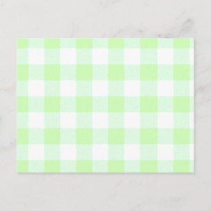 Carte Postale Motif de chèques En vichy vert clair