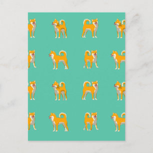 Carte Postale Motif de chiens Shiba Inu