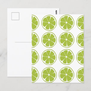 Carte Postale Motif de citron vert