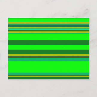 Carte Postale Motif de concepteur Customisé de bande verte color